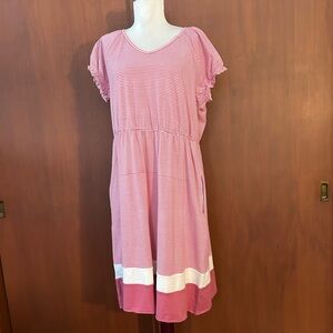 NWT April Cornell Pink and Cream Striped Dress